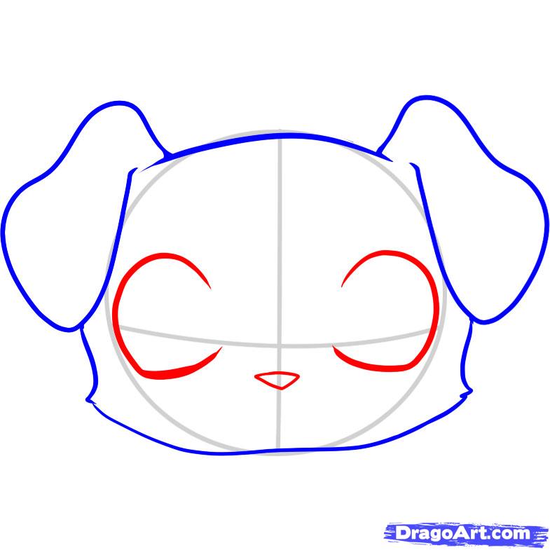 785x785 Draw A Puppy Face, Step