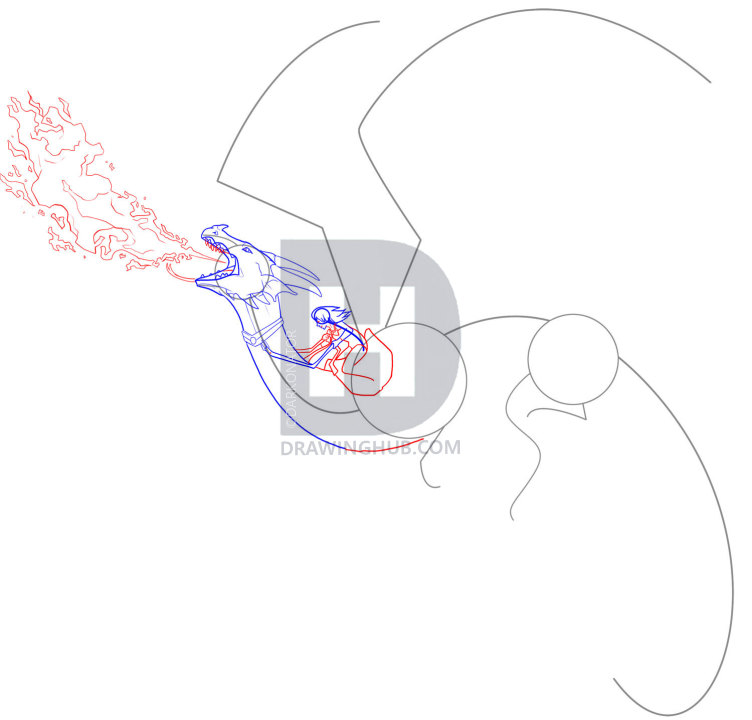 752x720 How To Draw A Dragon Rider, Step