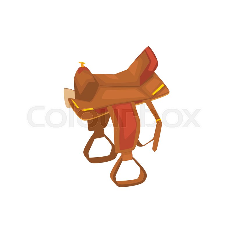 800x800 Leather Horse Saddle Drawing Isolated Stock Vector Colourbox