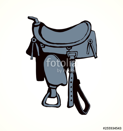 467x500 Saddle Vector Drawing Stock Image And Royalty Free Vector