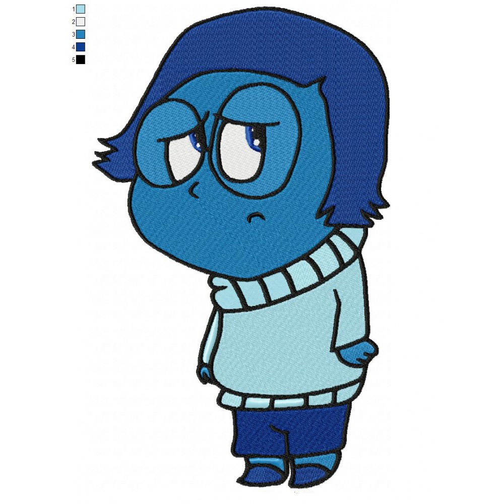 1000x1000 Inside Out Sadness Embroidery Design