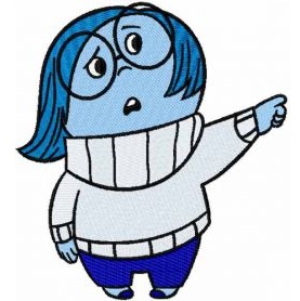 277x278 Pointing Sadness Inside Out Iron On Patch