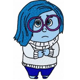 279x278 Standing Sadness Inside Out Iron On Patch