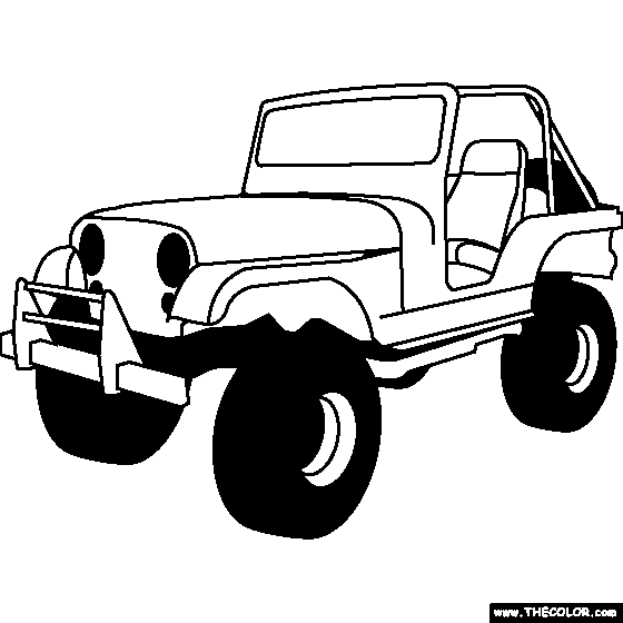 560x560 Safari Jeep Coloring