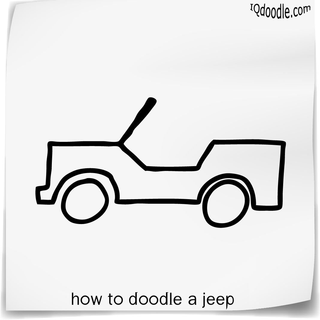 1068x1067 White Jeep Doodle