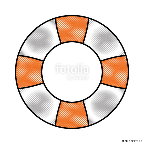 500x500 Lifebuoy Safety Float Icon Design Vector Illustration Drawing