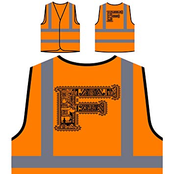 355x355 Letter F With Abstract Drawings Funny Personalized Hi Visibility