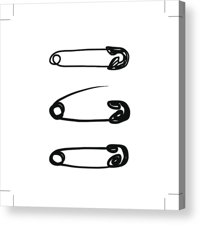666x750 Safety Pin Isolated For Your Design Acrylic Print