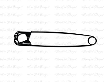 340x270 Safety Pin Drawing Etsy