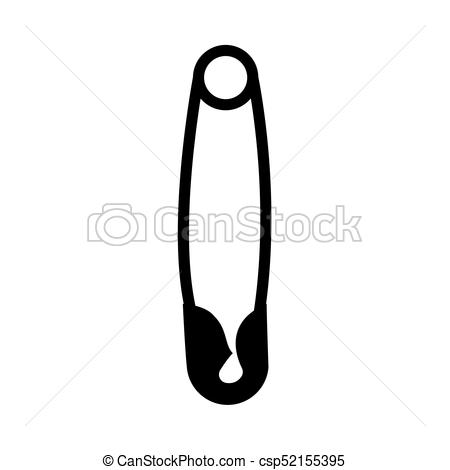 450x470 Safety Pin It Is Black Icon Flat Style Vectors