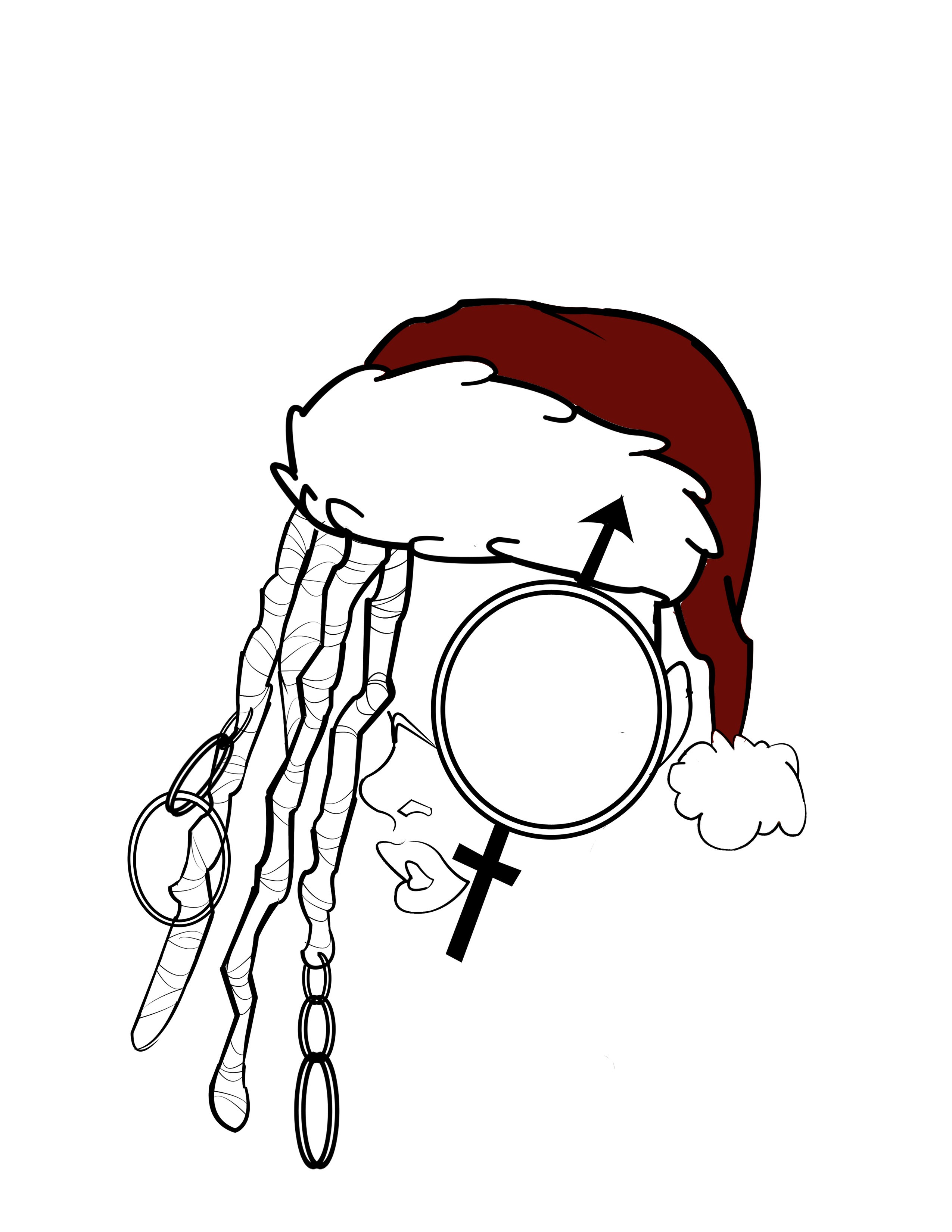 2550x3300 Sagittarius Santa Clause Glassesncurlz