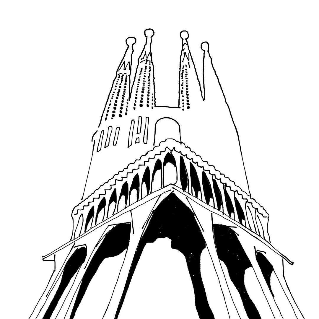 Sagrada Familia Drawing | Free download on ClipArtMag