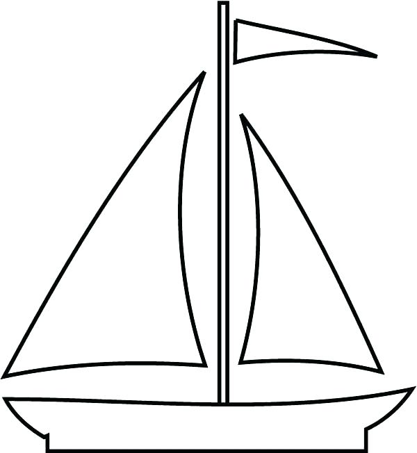 600x652 Sailboat Drawing Outline For Free Download