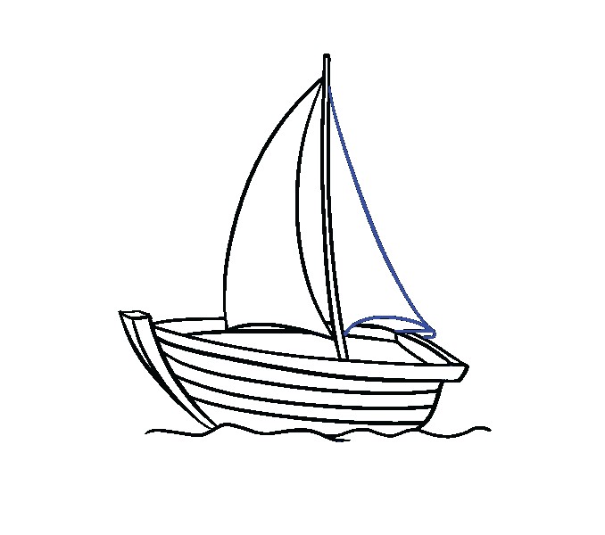 678x600 Simple Boat Drawing