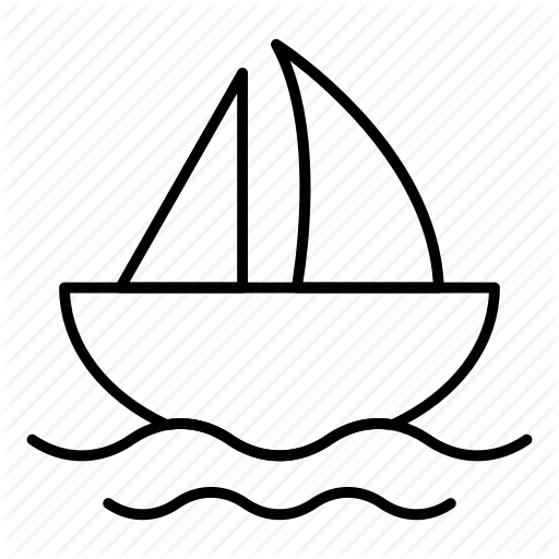 512x512 Boat, Sailboat, Sailing, Sea, Ship, Travel, Yatch Icon