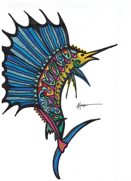 436x600 Sailfish Drawings Fine Art America