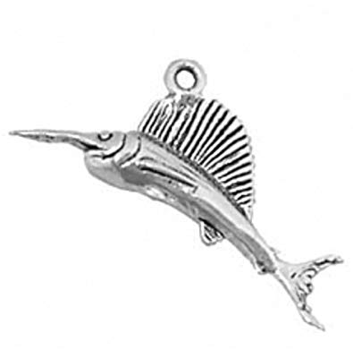 395x391 sterling silver girls box chain sailfish