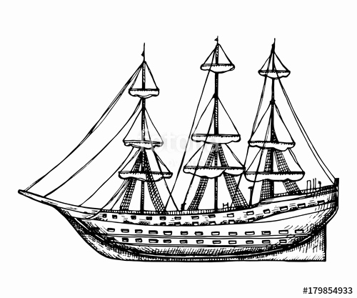 500x417 Ship Sketch Images Lovely Sketches Of Sailing Ships Black