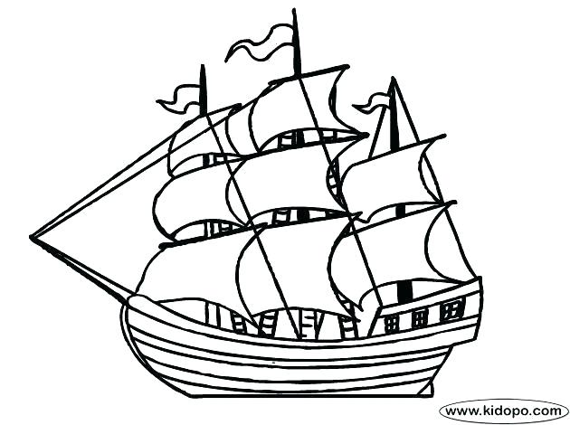 Sailing Ship Line Drawing | Free download on ClipArtMag