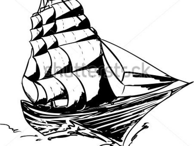 640x480 Sailing Ship Clipart Line