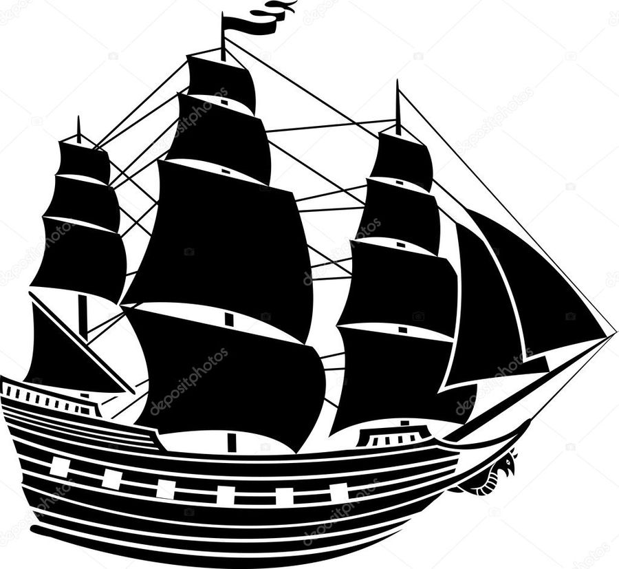 900x827 Sailing Ship Clipart Line