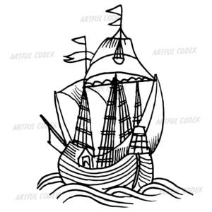 300x300 Sailing Ship Artful Codex