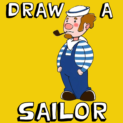 400x400 How To Draw Cartoon Sailors With Easy Step