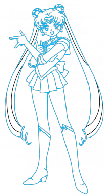 215x382 How To Draw Pretty Soldier Sailor Moon, Easy Step