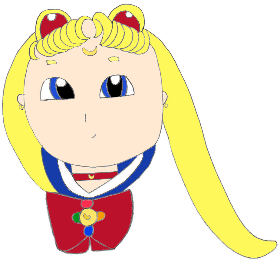 925x864 Sailor Moon Portrait Drawing