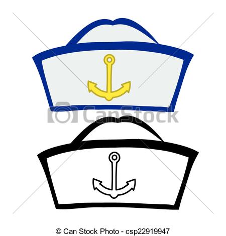 450x470 Vector Illustration Sailor Cap On A White Background