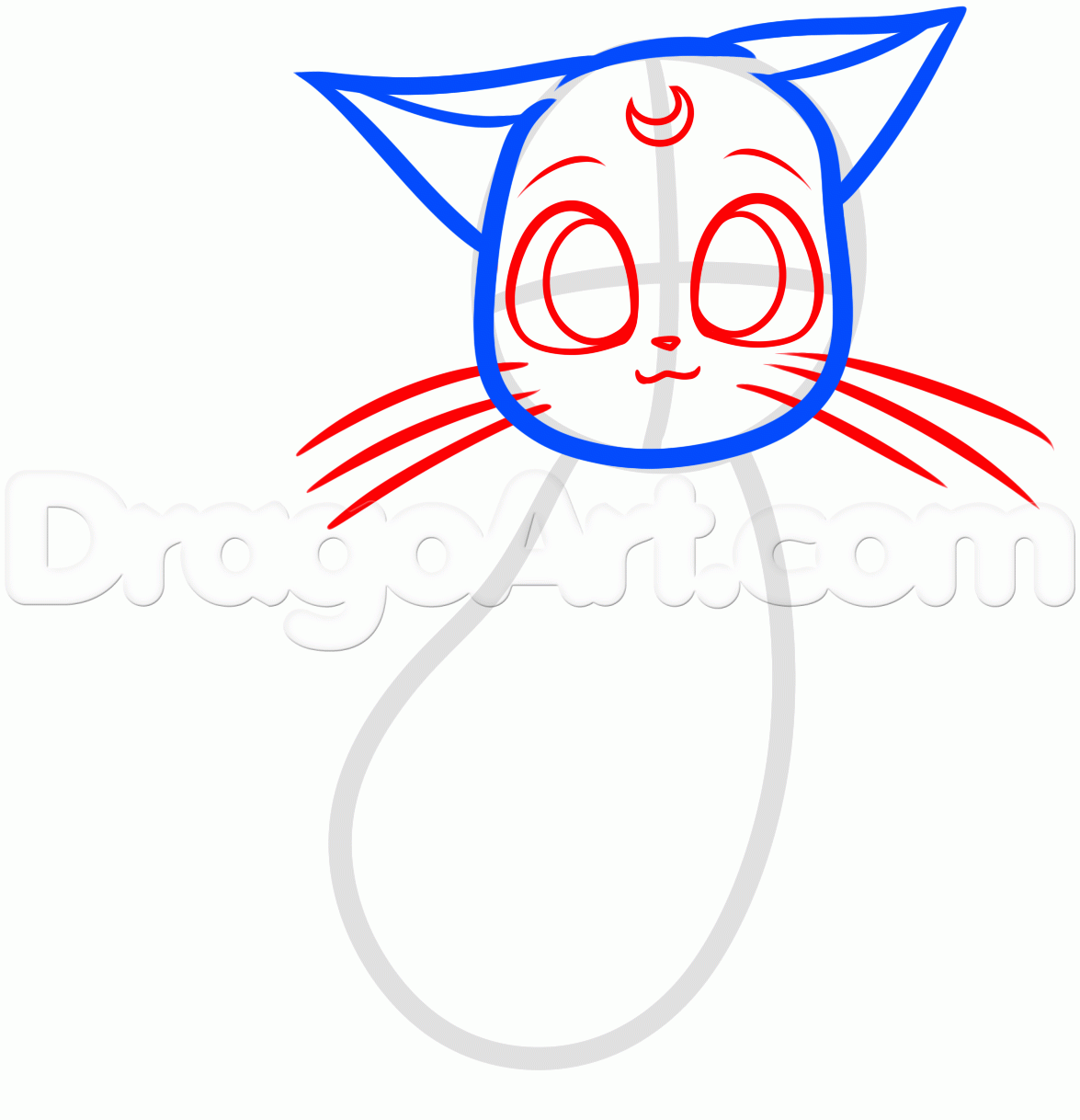 1175x1218 How To Draw Luna From Sailor Moon, Step