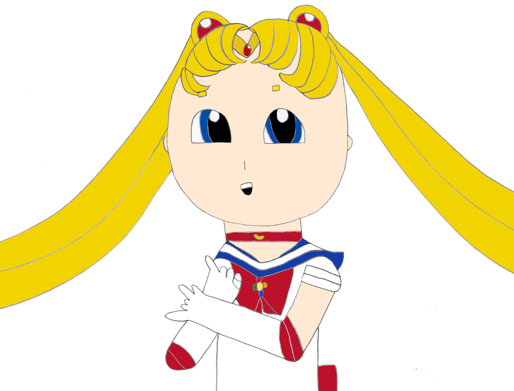 1025x779 Sailor Moon Pose Drawing