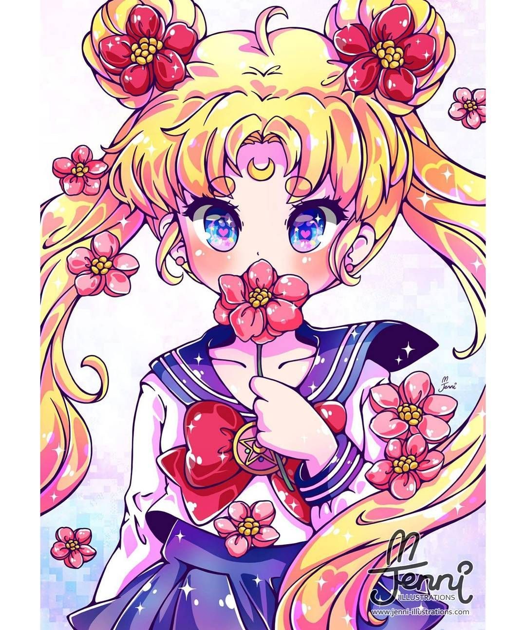 1080x1293 Sailormoon Flowers I Hid Some Hearts In My Drawinggo Find