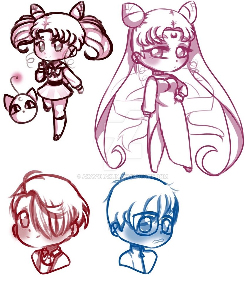 835x956 Sketches Sailor Moon And Yuri!!!on Ice