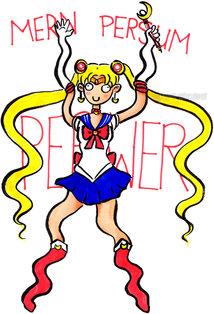 681x1000 Fanart Friday Derpy Sailor Moon Marker Drawing Grimmiechan Art