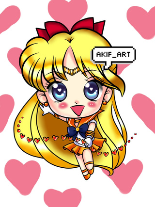 320x427 Chibi Sailor Venus Drawing