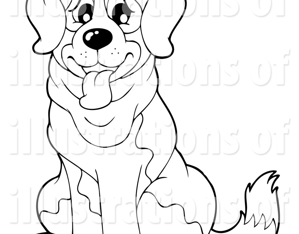1024x800 St Bernard Clipart Pupy