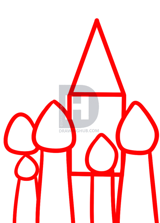 515x720 How To Draw The Kremlin, Moscow Kremlin, Saint Basil Cathedral