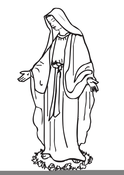 424x600 Saint Mary Drawing Free Images