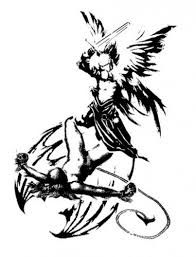 196x257 Tribal St Michael Tattoo