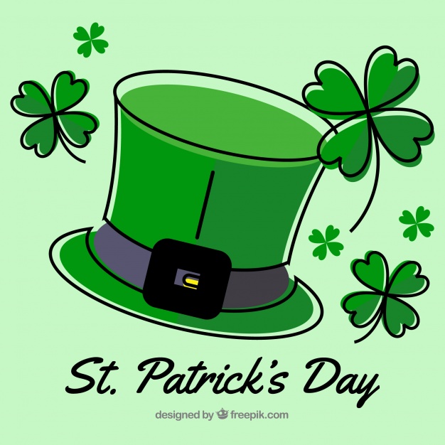 626x626 Hand Drawn St Patrick's Day Background Vector Free Download