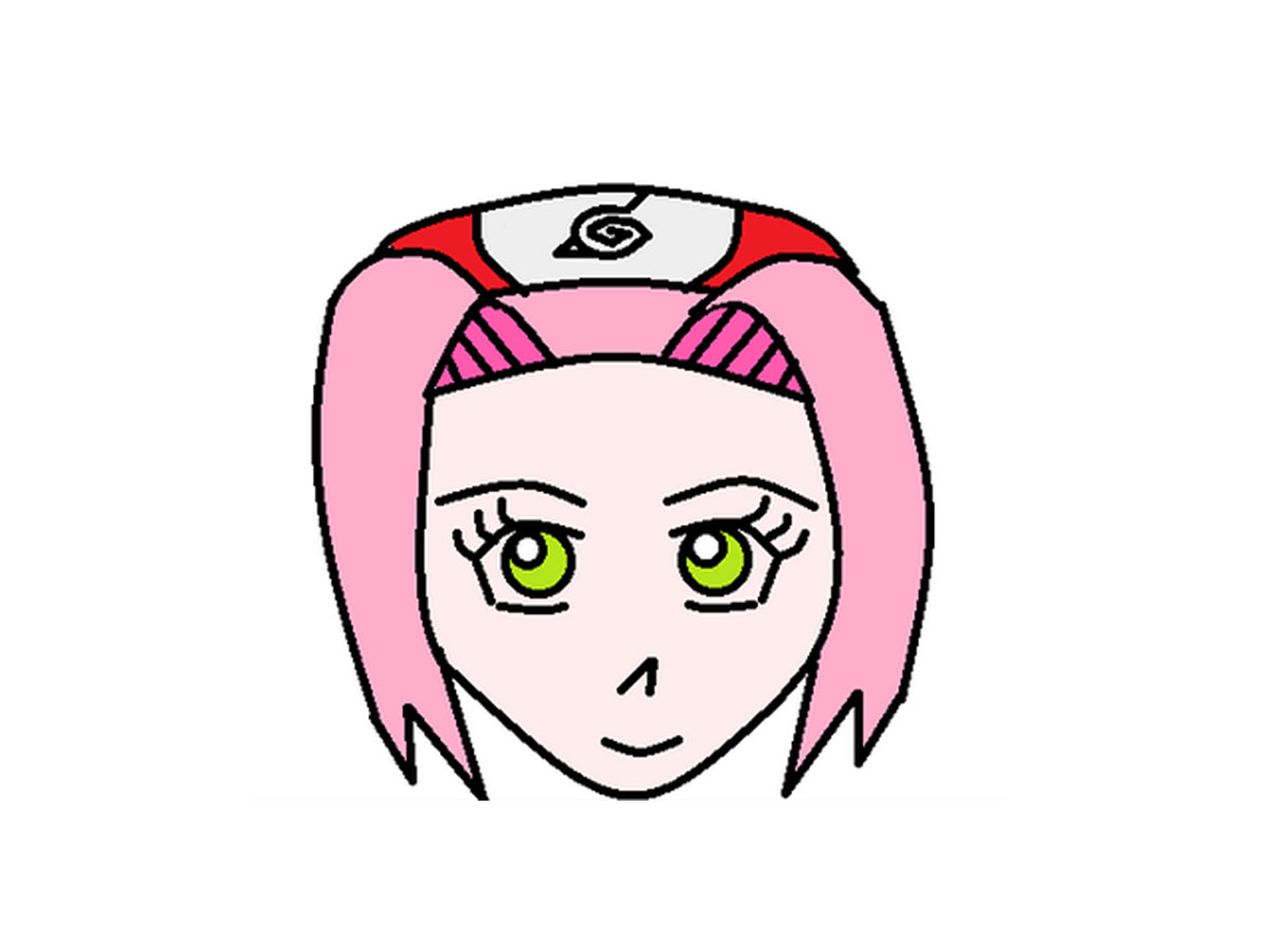 1200x900 How To Draw Sakura Haruno In Microsoft Paint Steps