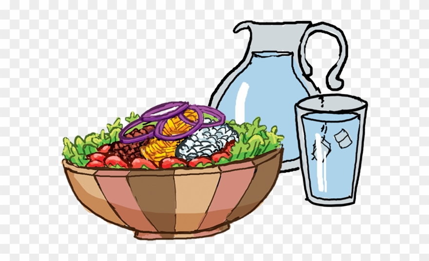 880x535 Salad And Water Clipart