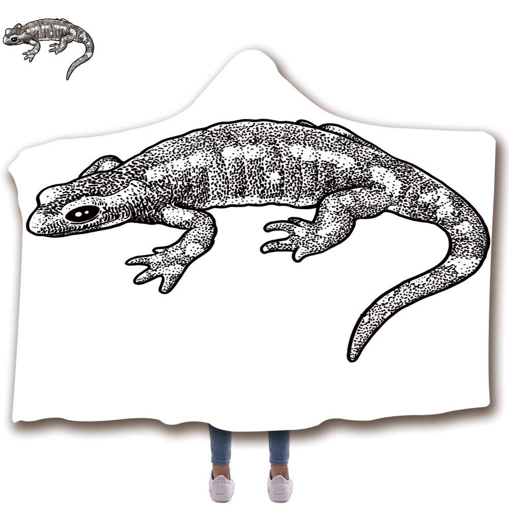 1000x1000 Printed Hooded Blanket Fashion Thick Warm Flannel