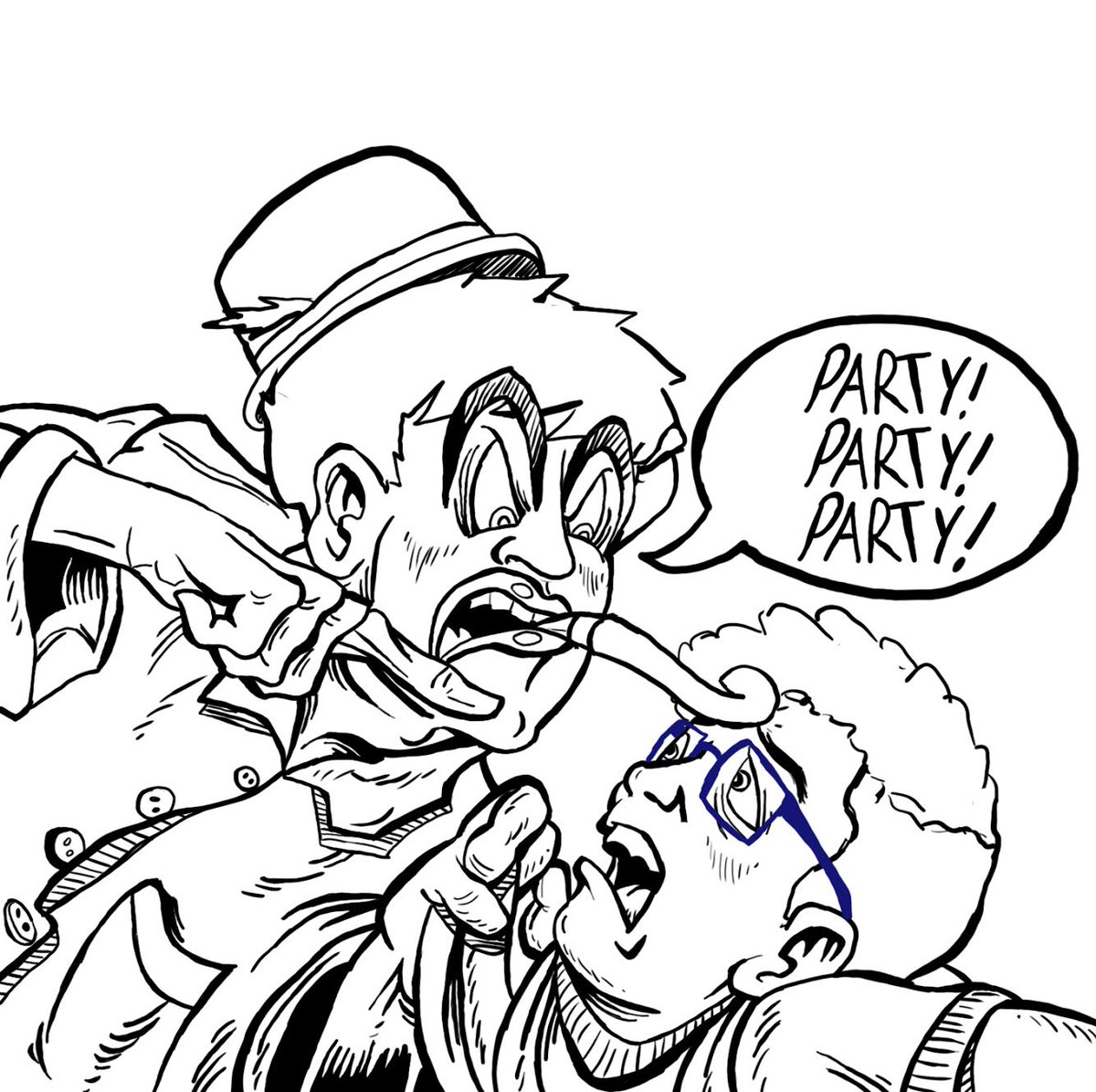 1200x1195 Logan Gonsalves On Twitter Party Salesman Drawing I Did