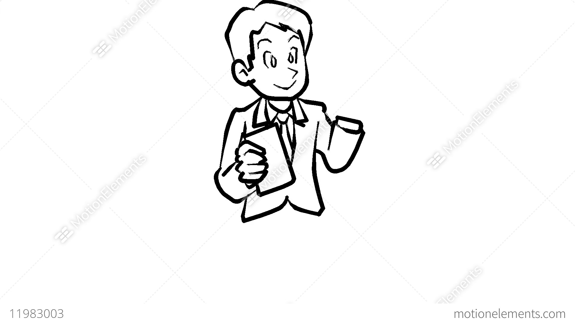 1920x1080 Salesman Stock Animation