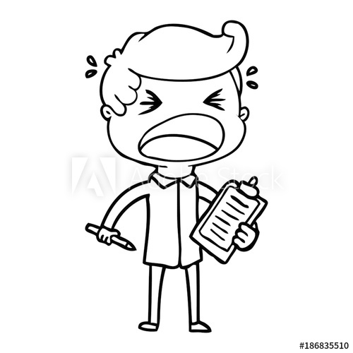 500x500 Cartoon Shouting Salesman