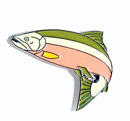 450x421 Metal Enamel Pin Badge Brooch Salmon Fish Kitchen