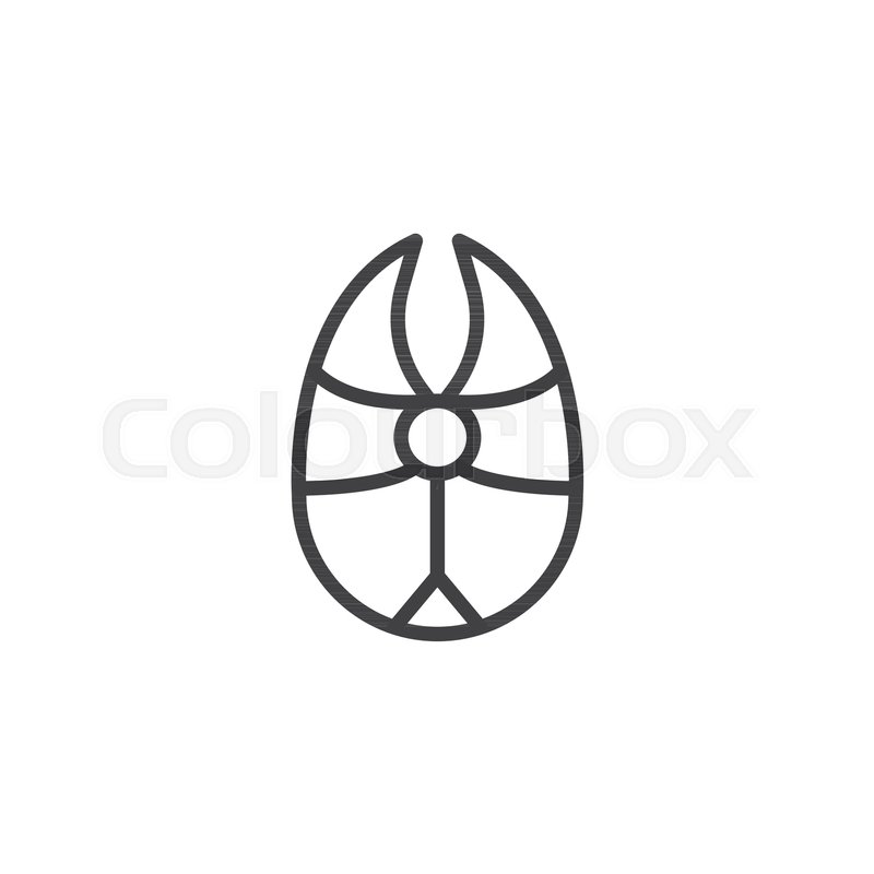 800x800 Salmon Steak Outline Icon Linear Stock Vector Colourbox