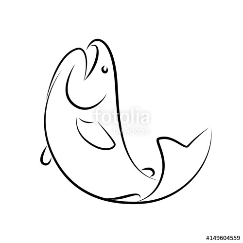 500x500 Graphic Salmon Fish, Vector Stock Image And Royalty Free Vector